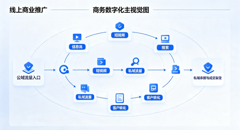 招远市线上商业推广怎么做？全域流量闭环搭建与低成本转化实战指南